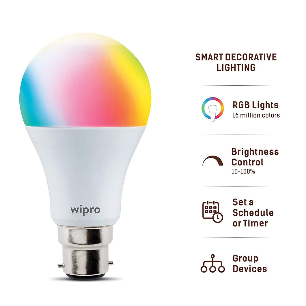 Wipro WiFi Enabled Smart LED Bulb with Wipro Next App